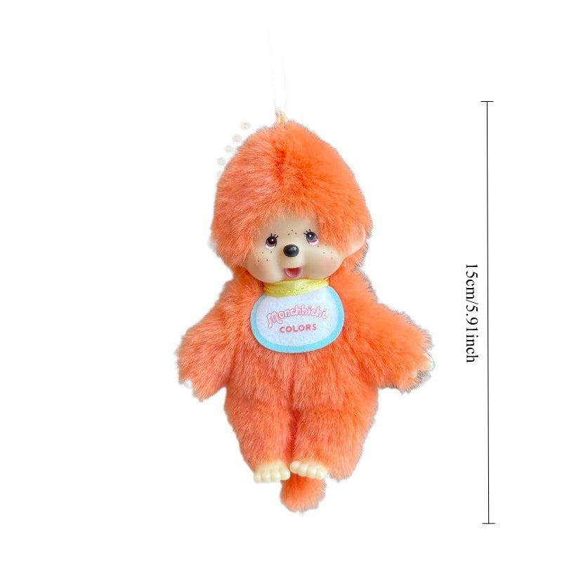 15cm Monchhichi Cute Plush Toy with Delicate Vinyl Face Soft Stuffed Character Toy Backpack Hanging Sweet Birthday Holiday Gift