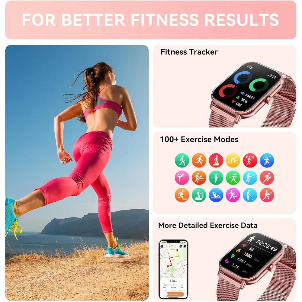 Smart Watch or Women Men, itnWatch or Android Pes iPe Compatible, 1.85" Smart Watches or Women Men, 110+ Sport es Smartwatch (2