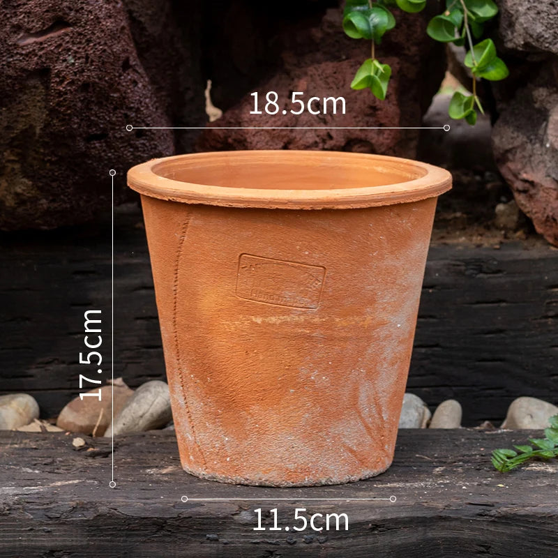 Red Clay Py Plant Pots Ancient Sle Garden Art Handmade Clay Pots Breathable Durable for Succulent Plants Home Decor