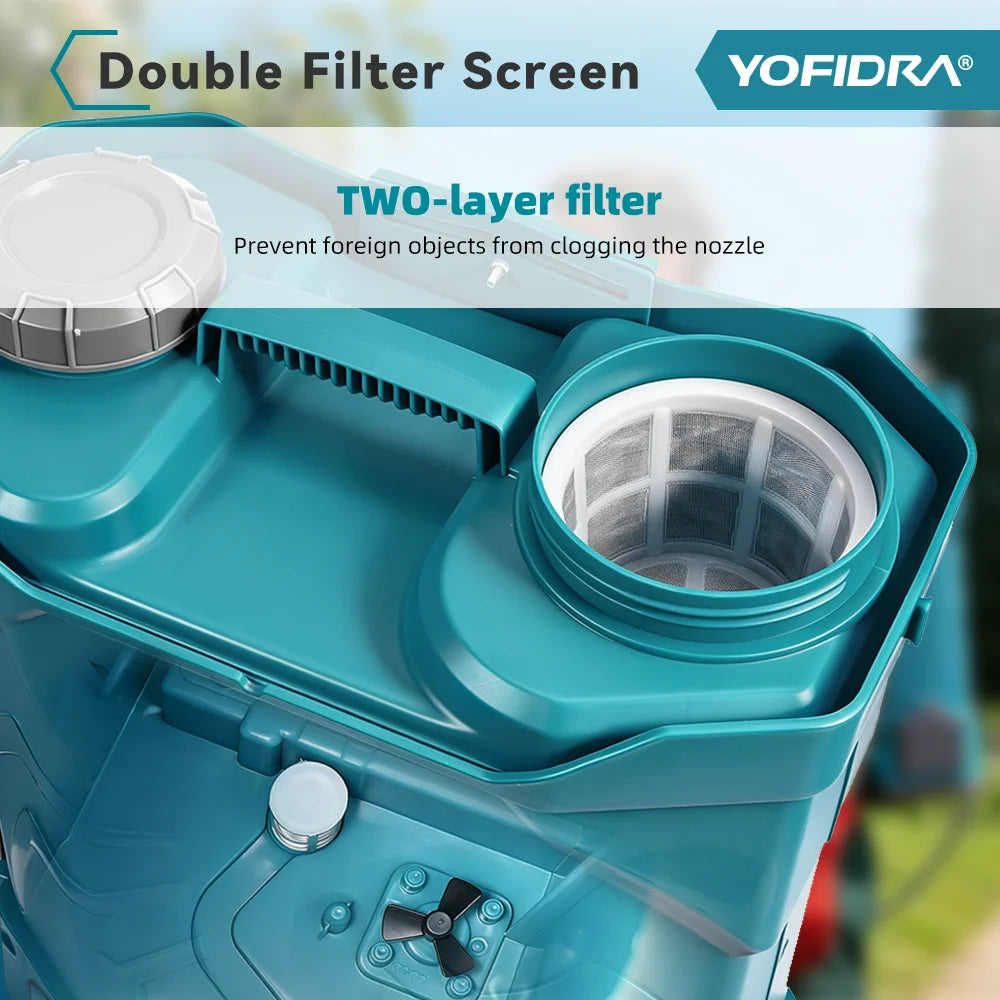 YOFIDRA 20L Electric Sprayer High Capacity Yard Lawn Spraying Irrigation Backpack Sprayer Power Tools for Makita Battery Pin