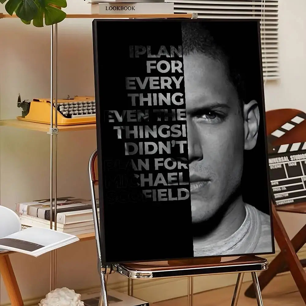 1PC TV P-Prison Break Poster Sticky Wall Art Printing Waterproof Home Living Bed Room Bar Aesthetic Decor