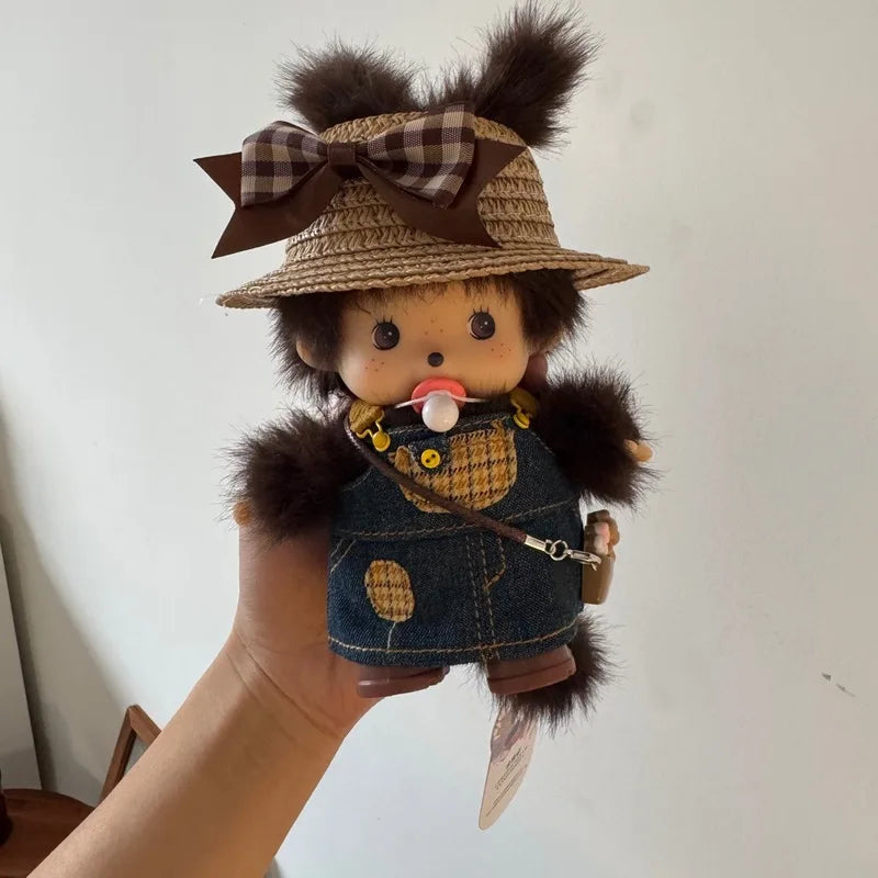 New 15cm Monchhichi Cute Little Monkey Diy Outfit Change Doll Multiple Styles Exquisite Backpack Pendant Keychain Toy