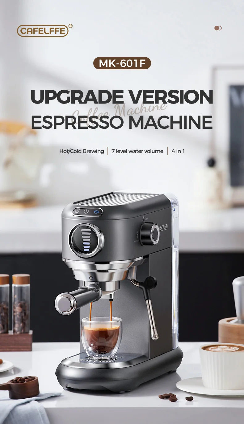 Cafelffe 4in1 Coffee Machine Dolce gusto Nes Capsule Espresso Maker ESE Pod Ground Gift for Lover,Dad,Mom Cafetera304 Cappuccino
