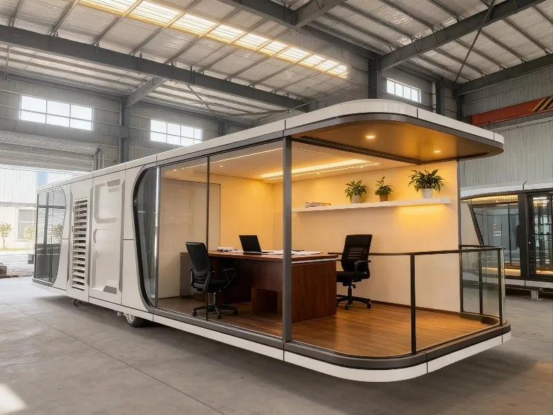 Customized Tiny House Capsule Prefab Modular Luxury Design Panoramic Window Ventilation System Smart Control