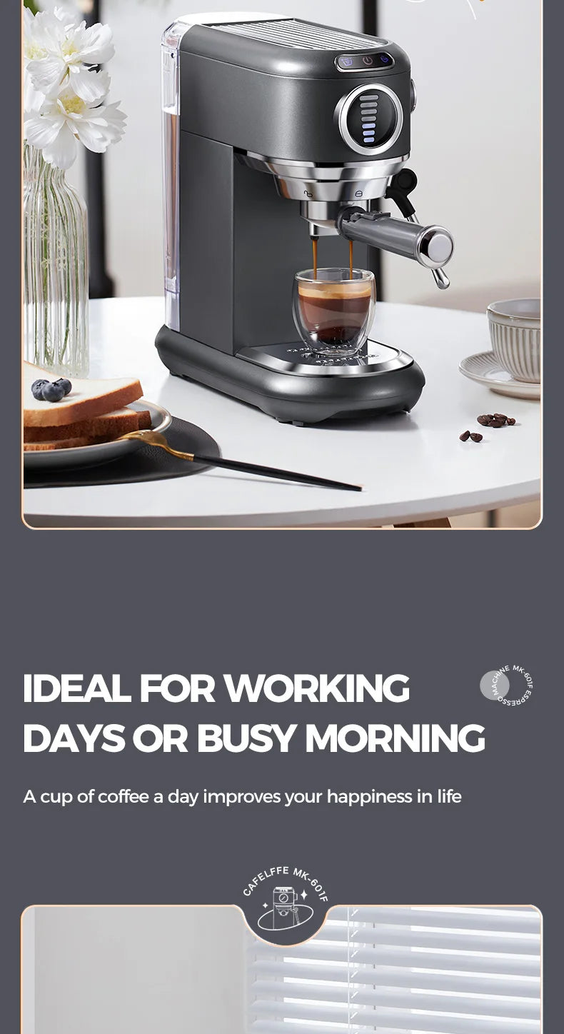 Cafelffe 4in1 Coffee Machine Dolce gusto Nes Capsule Espresso Maker ESE Pod Ground Gift for Lover,Dad,Mom Cafetera304 Cappuccino