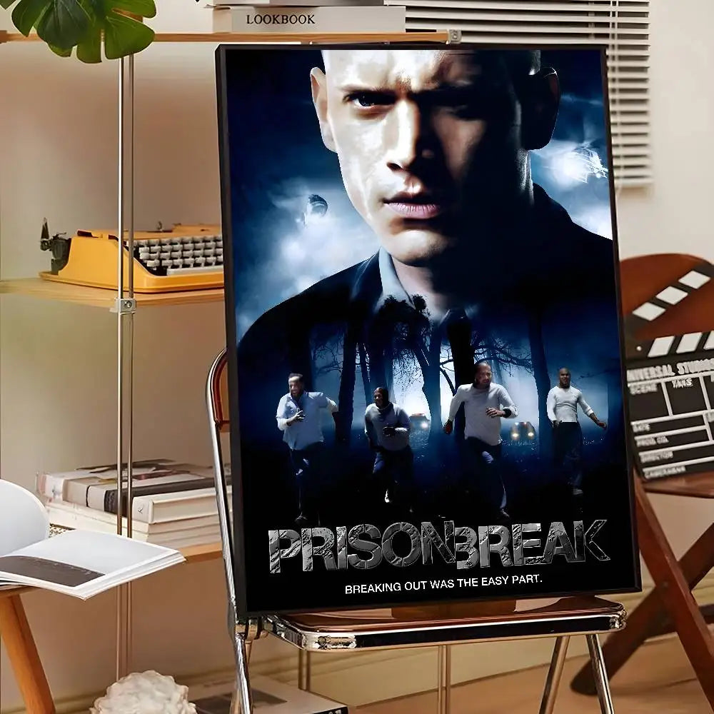 1PC TV P-Prison Break Poster Sticky Wall Art Printing Waterproof Home Living Bed Room Bar Aesthetic Decor