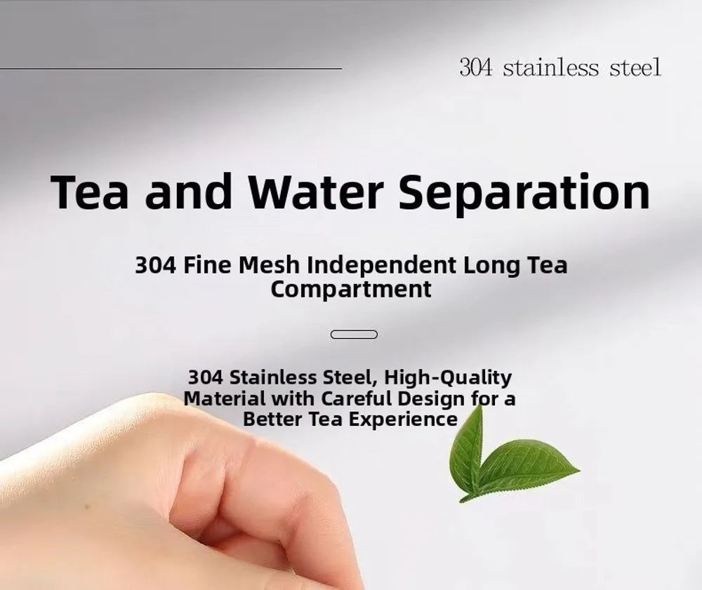 Tea Separation Glass Tea Cup Double Drinking with Handle Water Cup Large Capacity High Temperature Resistant Portable Kettle