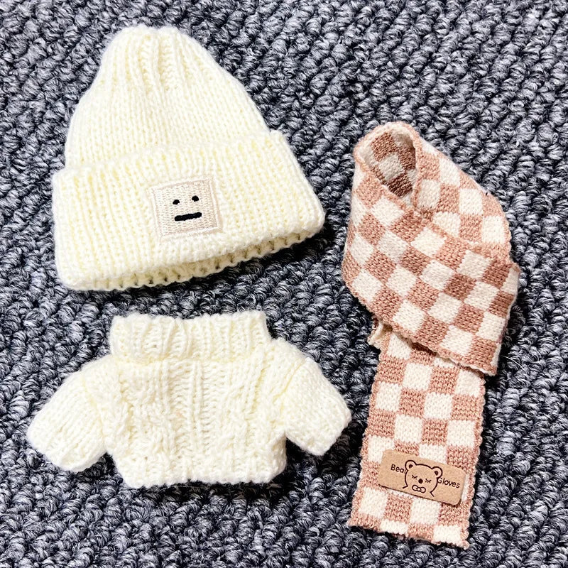 17cm Labubu clothes v1 v2 labubu Generation Labubu Sitting Party Clothes Pendant Doll Labubu doll Clothes Sweater scarf cute