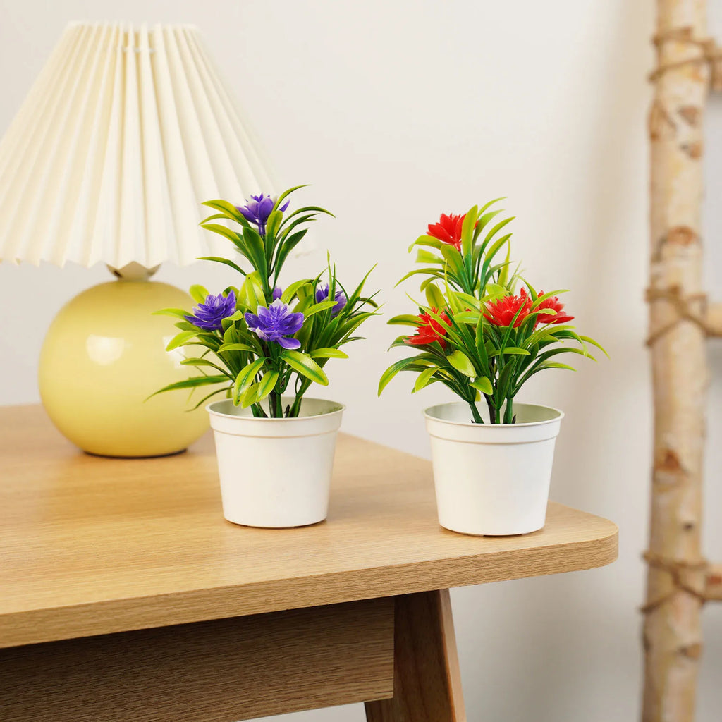 Artificial Flowers Plants Potted Green Bonsai Pot Plants For Home Decor Craft Plant Decorative Fake Flower Ornaments