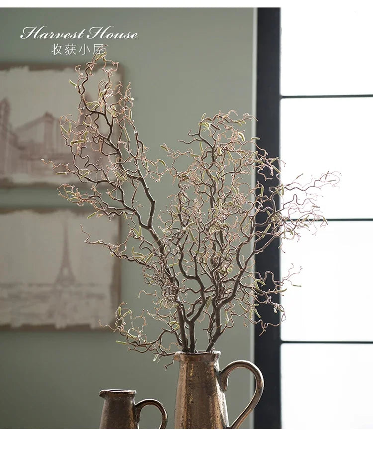 Vintage Distressed Coarse Pottery Vase Handmade Flower Arrangement Ornament for Living Room Bedroom - Unique Flower Vessel