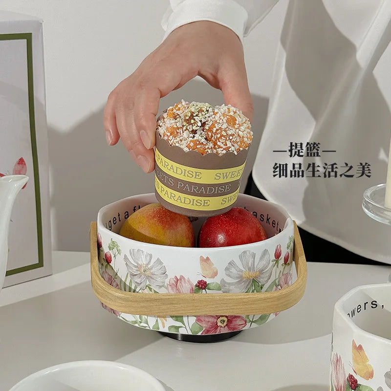 Vintage style coffee cup Breakfast cup teapot Birthday wedding gift afternoon tea set