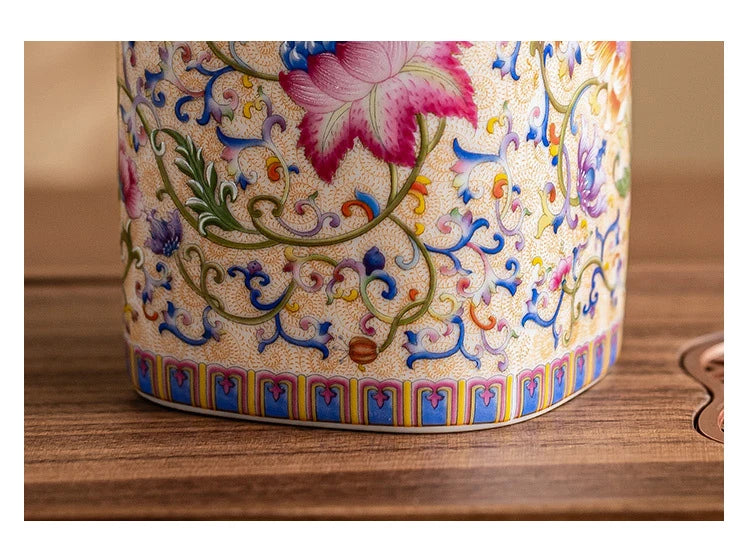 Enamel Ceramic Tea Jar Tea Box Sealed Moisture-proof Jar Teas Container Teas Storage Jar Candy Jars Creative Storage Jars