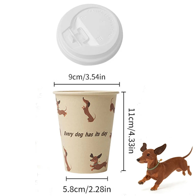 25/50Pack Disposable Paper Coffee Cups with Lids 12oz Bamboo Pulp To Go Drinking Paper Cups for Cold/Hot Drinks for Office Home