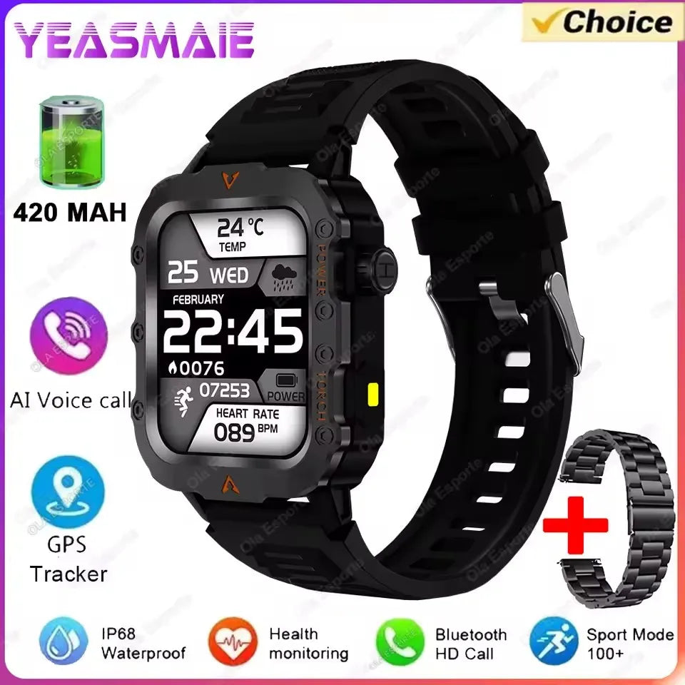2025 New SmartWatch Men Outdoor GPS Sport Watches Heart Rate Sleep Waterproof Smart Watch IOS Android