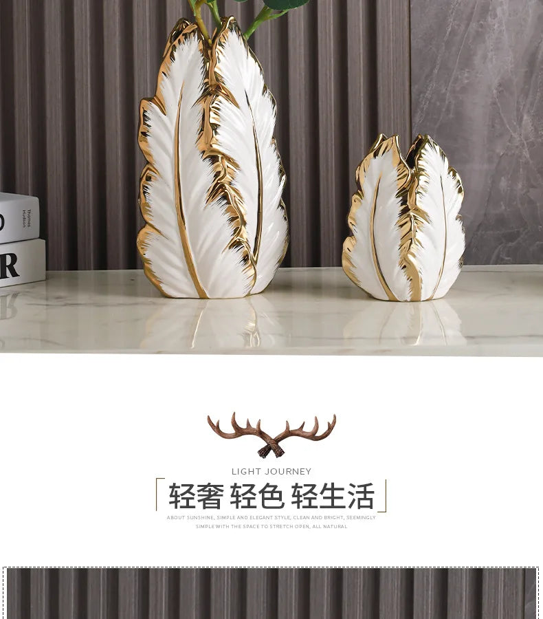 ceramic high-end vase Pottery Vase personalized living room foyer decoration creative home decoration Crafts ornament sculpture