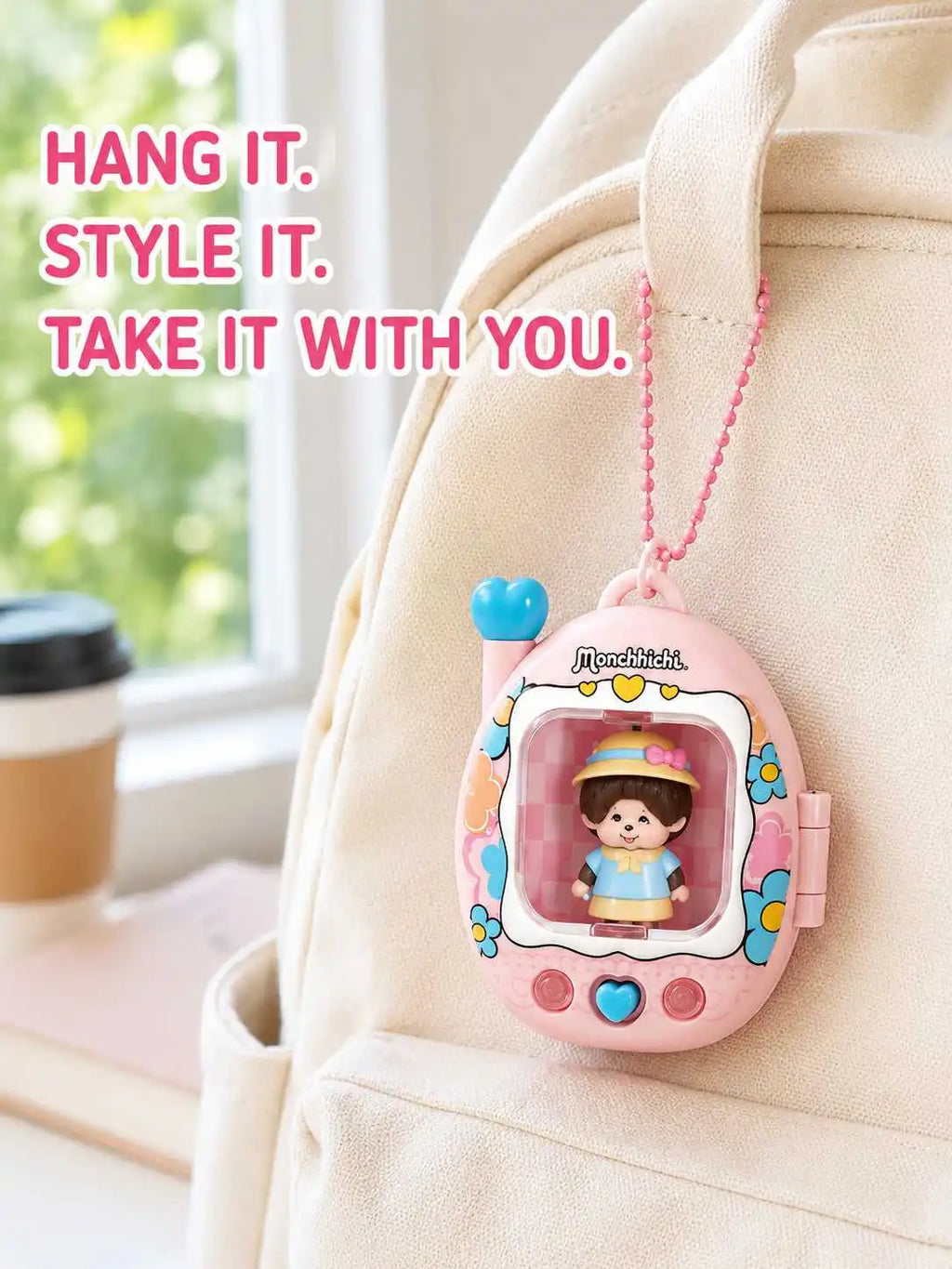 Monchhichi Led Light Up Keychain Cute Retro Y2K Bag Charm Tamagotchi Style Glowing Pendant Anime Gift For Teen Girls Backpacks