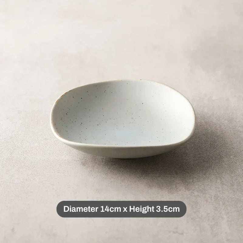 Japanese Retro Ceramic Bowl Serving Dish for Sushi Ramen Salad & Side Dishes Tableware for Home Kitchen Restaurant Decor Vintage