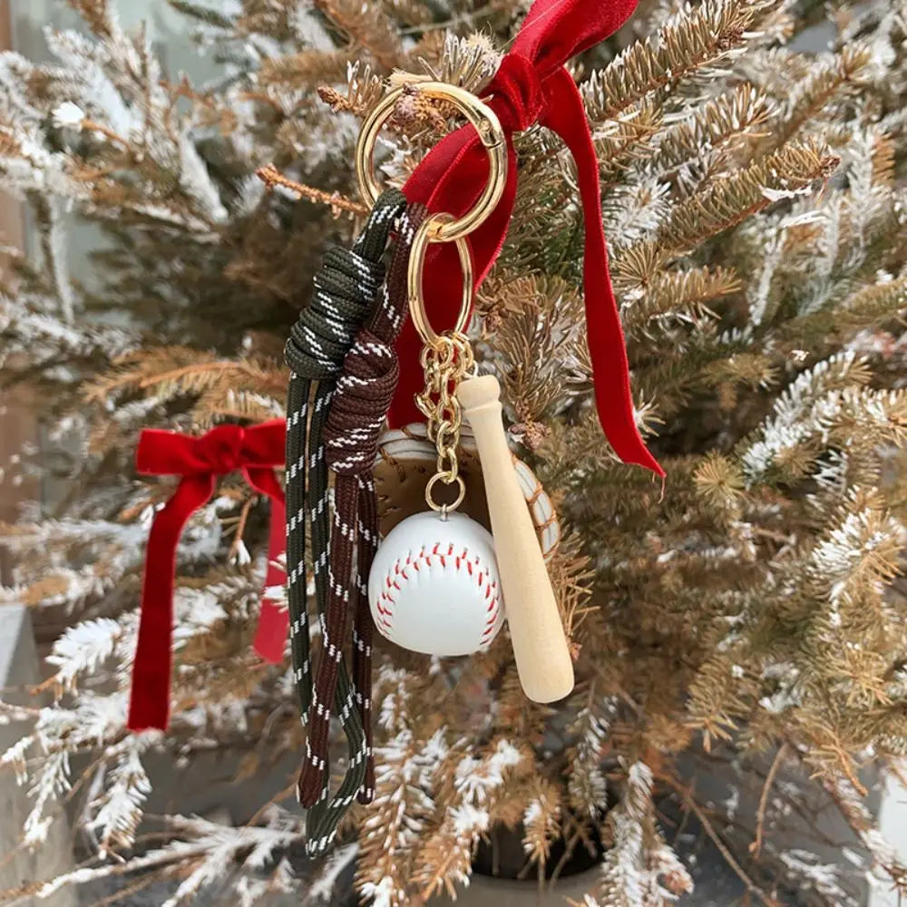 Bag Charms Baseball Braid Rope Pendant Weave Rope Nylon Braid Rope Bag Charms Key Ring Bag Accessories Car Key Chain