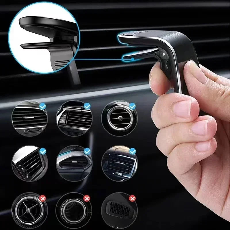 Magnetic Car badge Phone Holder Metal Stand Accessories For Audi A6 C5 C6 C7 C8 A4 B5 B6 B7 B8 B9 S3 S4 S5 Q3 8U Q5 8R Q7 Q8 TT