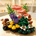 2026 Hot Toys 806pcs Botanical Collection Woodland Mushrooms Building Block Puzzle Model Toy For Ornament Birthday Gifts
