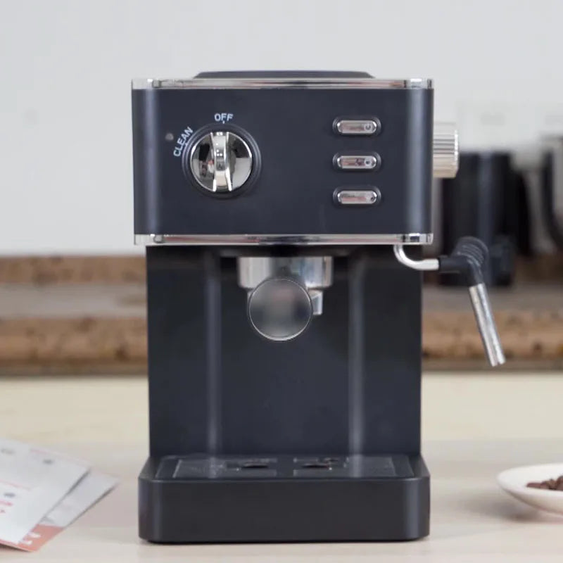 Home Semi-automatic Espresso Machine Small Coffee Machine With Knob Control Milk Frother Electric Coffee For Office