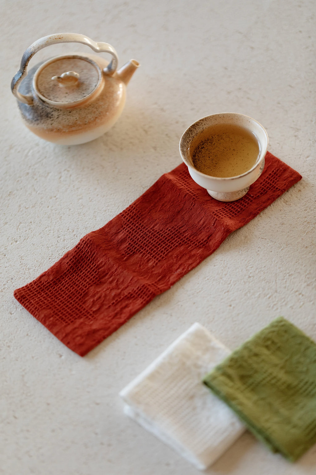 Thick Handmade Cotton Linen Tea Towel Double Sided Absorbent Tea Tablecloth Tea Set Zero Matching Tea Tray Cup Mat Pot Mat