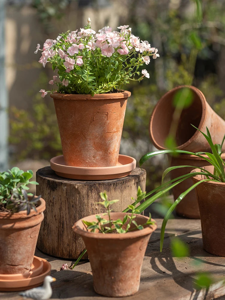 Red Clay Py Plant Pots Ancient Sle Garden Art Handmade Clay Pots Breathable Durable for Succulent Plants Home Decor