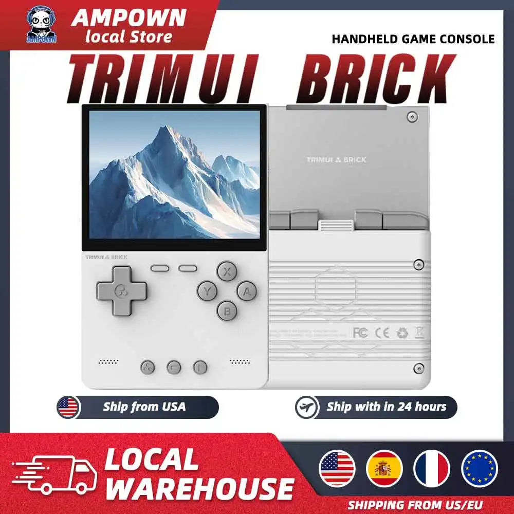 TRIMUI BRICK Handheld Game Console 3.2'' IPS Screen Linux System Trimui UI Metal Back Panel Key LED Lighting Free Keycap Gifts