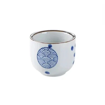 Vintage Japanese Sake Ware Ceramic Flower Wine Pot and Cup Home Kitchen Restaurant Wine Dispenser Drinking Supplies Accessories