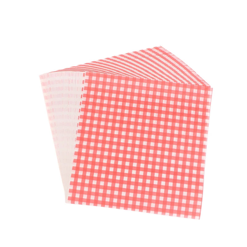 100Pcs 18cm Food Waxed Paper Oil-Proof Wax Paper Bread Sandwich Burger Fries Macarons Packaging Kitchen Baking Tool Decor Paper