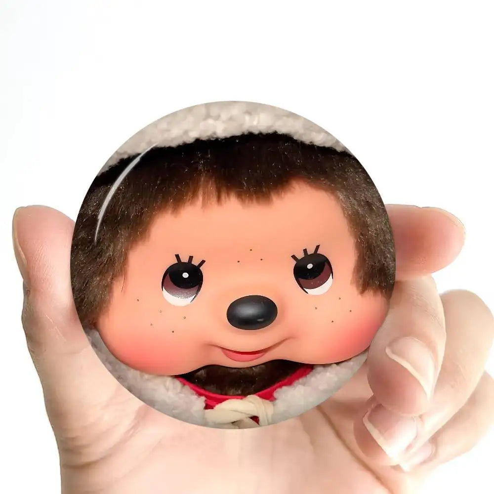 M-Monchhichi Cute Anime Brooches Cute Cartoon  Badge Jacket Jeans Lapel Pin Gift Accessorie