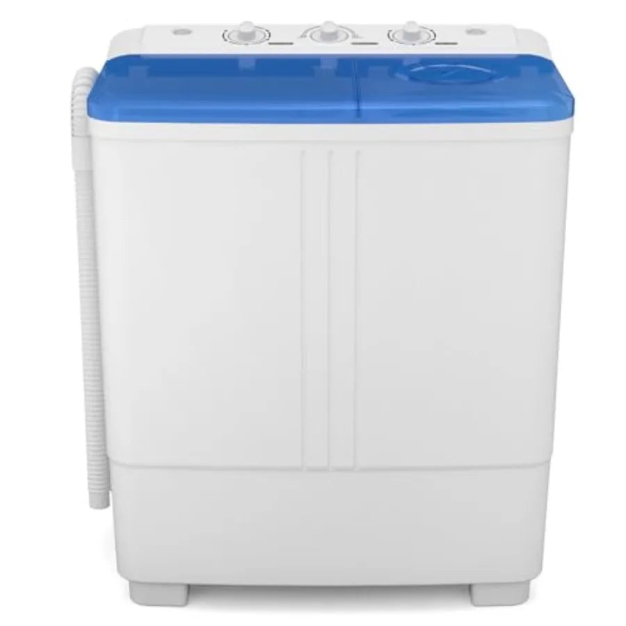 Portable Washing Machine 20Lbs Compact Twin Tub Laundry Washer with Builtin Drain Pump SemiAutomatic 12Lbs Washer and 8Lbs Spin