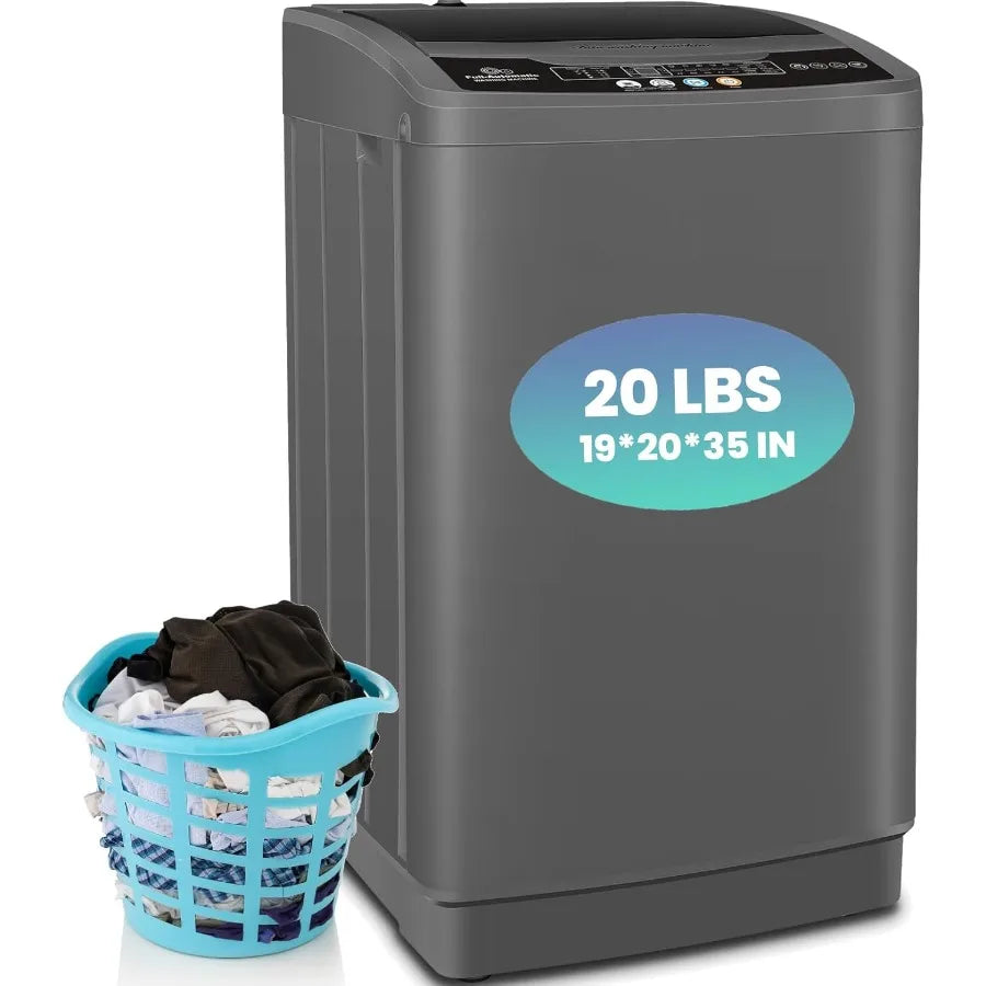 Portable Washing Machine 20Lbs Capacity Portable Washer Machine 2.8Cu.ft Washer and Dryer Combo with 10 Programs 8 Water Levels