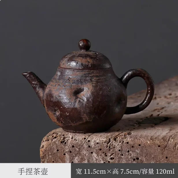 Japanese Wabi Sabi Style Rough Pottery Handmade Tea Cup Creative Retro Tea Cup Pu Erh Tea Cup