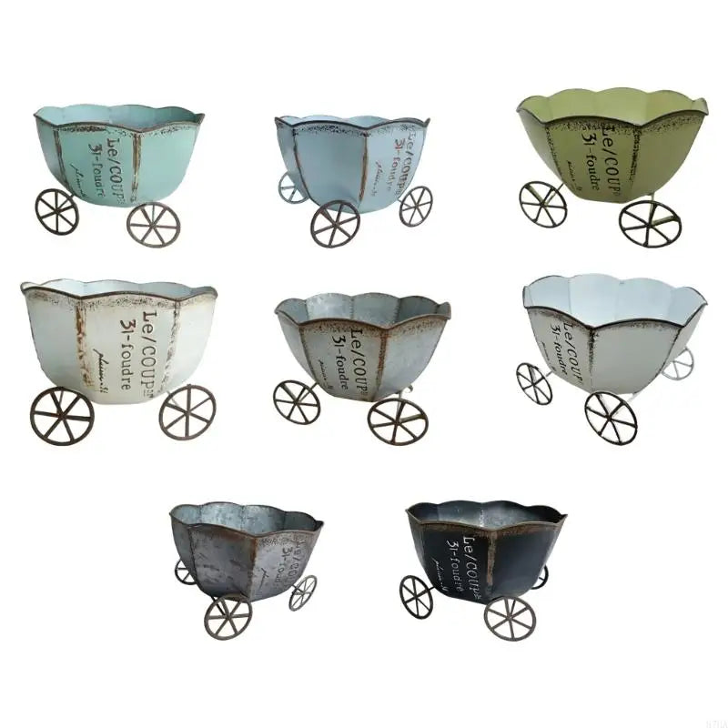 Classical Wrought Iron Creative Flower Pot Home Furnishing Outdoor Gardening Metal Flower Pot Courtyard Garden Decoration 87HA