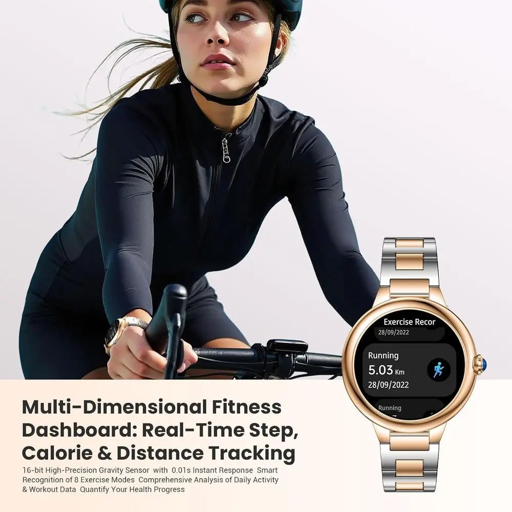 SOUYIE 2026 Luxury Smart Watch or Women, 1.19" AMOLED Display, DA GPT Smartwatch, Heart Rate, Sleep Monitor, 107 Sports es itn,