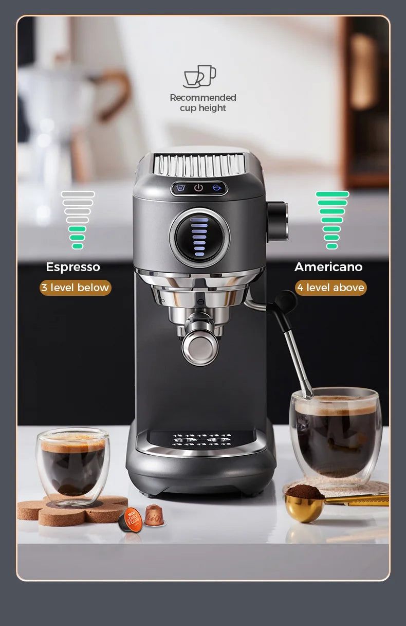 Cafelffe 4in1 Coffee Machine Dolce gusto Nes Capsule Espresso Maker ESE Pod Ground Gift for Lover,Dad,Mom Cafetera304 Cappuccino