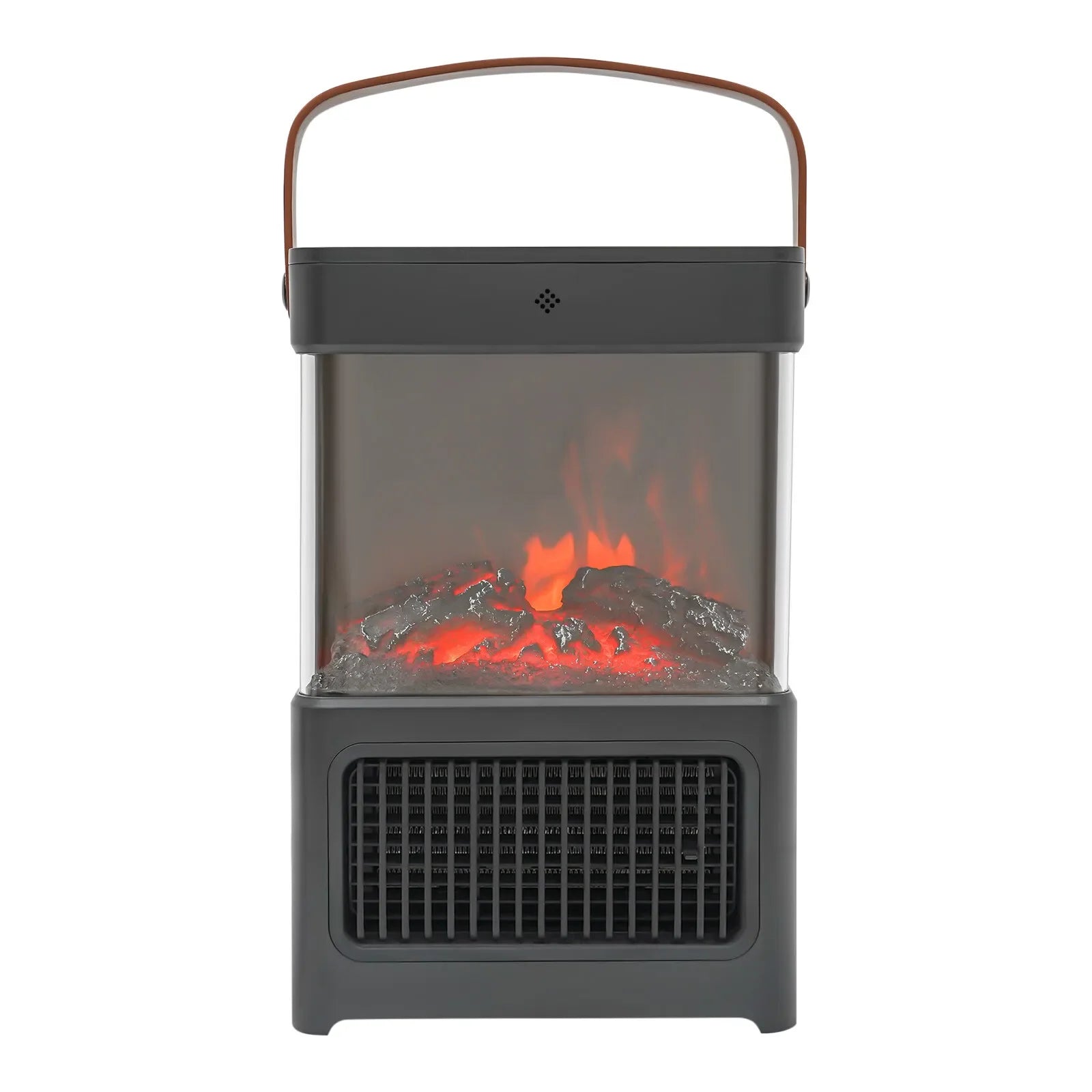 Portable 3D Electric Fireplace Heater 110V 1500W w/ Remote Control - Realistic Flame Effect for Bedroom/Living Room/Office