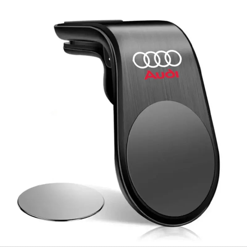 Magnetic Car badge Phone Holder Metal Stand Accessories For Audi A6 C5 C6 C7 C8 A4 B5 B6 B7 B8 B9 S3 S4 S5 Q3 8U Q5 8R Q7 Q8 TT