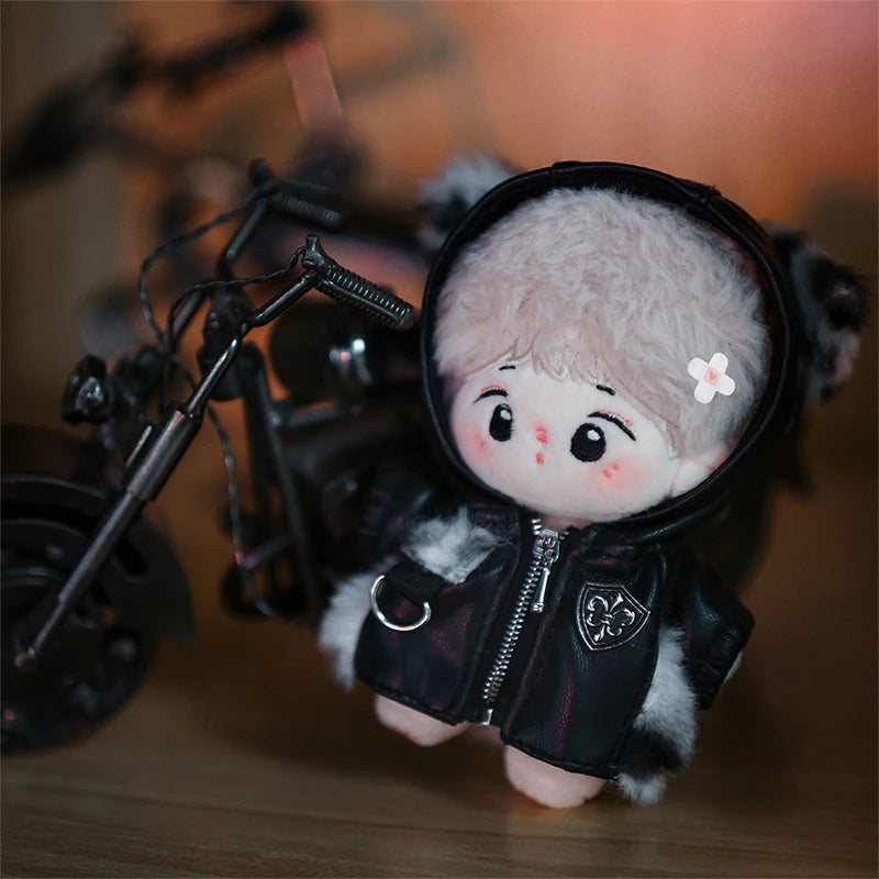 15/17cm Labubu Leather Jacket 10cm Labubu Clothes Punk Style Jacket Changing Game Clothes Labubu Accessories Ropa Labubu