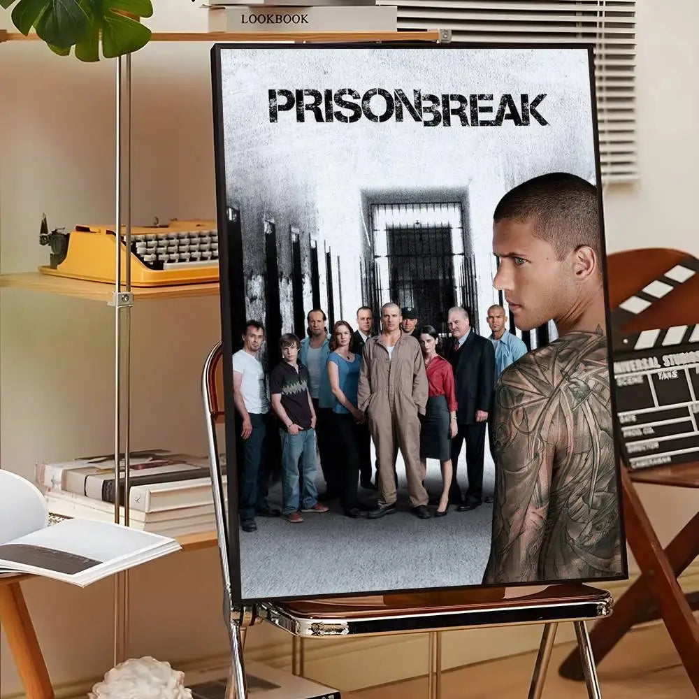 1PC TV P-Prison Break Poster Sticky Wall Art Printing Waterproof Home Living Bed Room Bar Aesthetic Decor