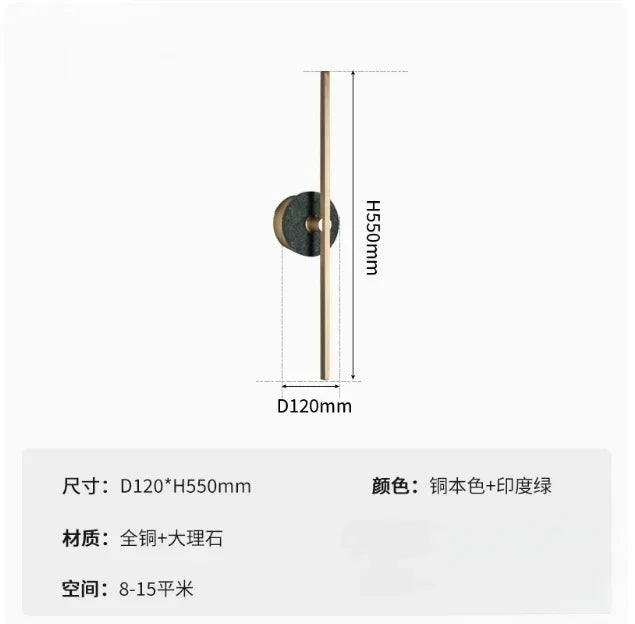 Natural Marble Wall Lamp Minimalist Brass Line Lighting Room Decor For Parlor Dining Room Bedroom Aisle Hotel Gold Dropshipping