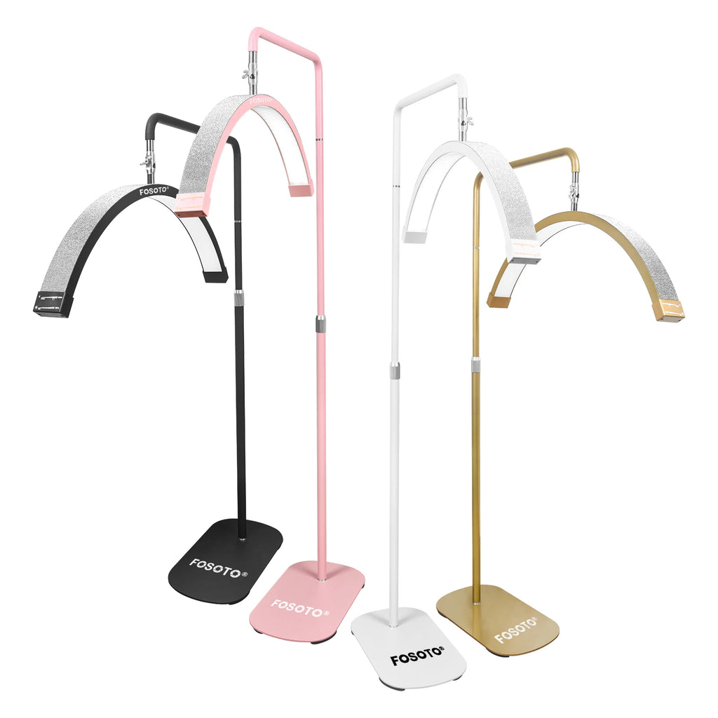 Oversea Warehouse Fast Delivery Floor LED Video Light Half-moon Shaped High Quality Fill Light For Beauty Salon Makeup