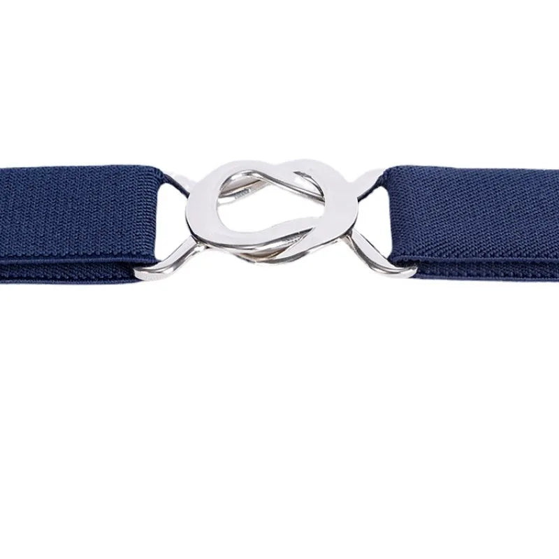 Adjustable Elastic Stretch Belt Invisible Belt for Women Girls Jeans Pants Dress,2.5cm Wide Metal Ring Buckle,No Hassle,No Bugle