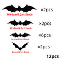3D Black PVC Bat Wall Stickers Halloween Decorations Scary Party Props DIY Home Bar Room Decoration for Spooky Halloween Night