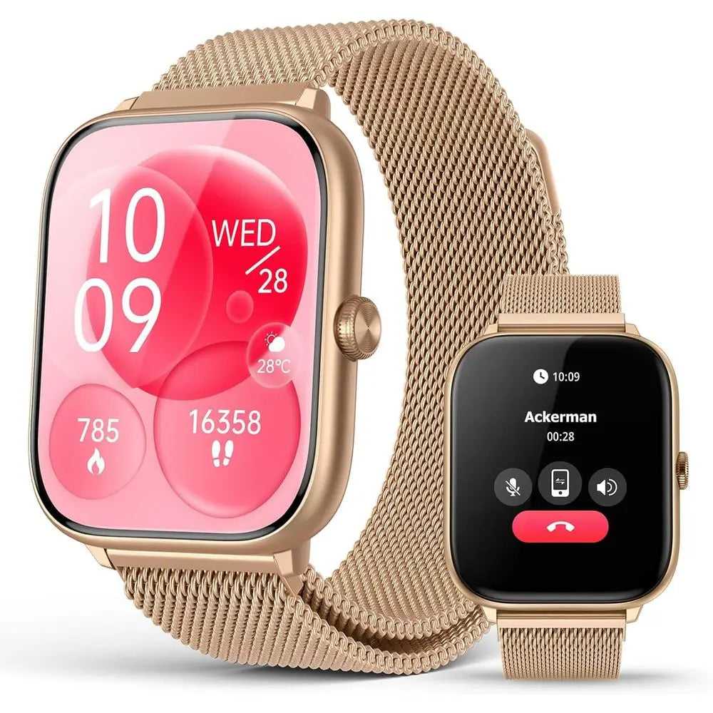 Smart Watch or Women with Blood Prure Monitor, 2.06" AMOLED Display, IP68 Waterproo itn, 118 Sports es, Heart Rate/SpO2/Sleep Mo
