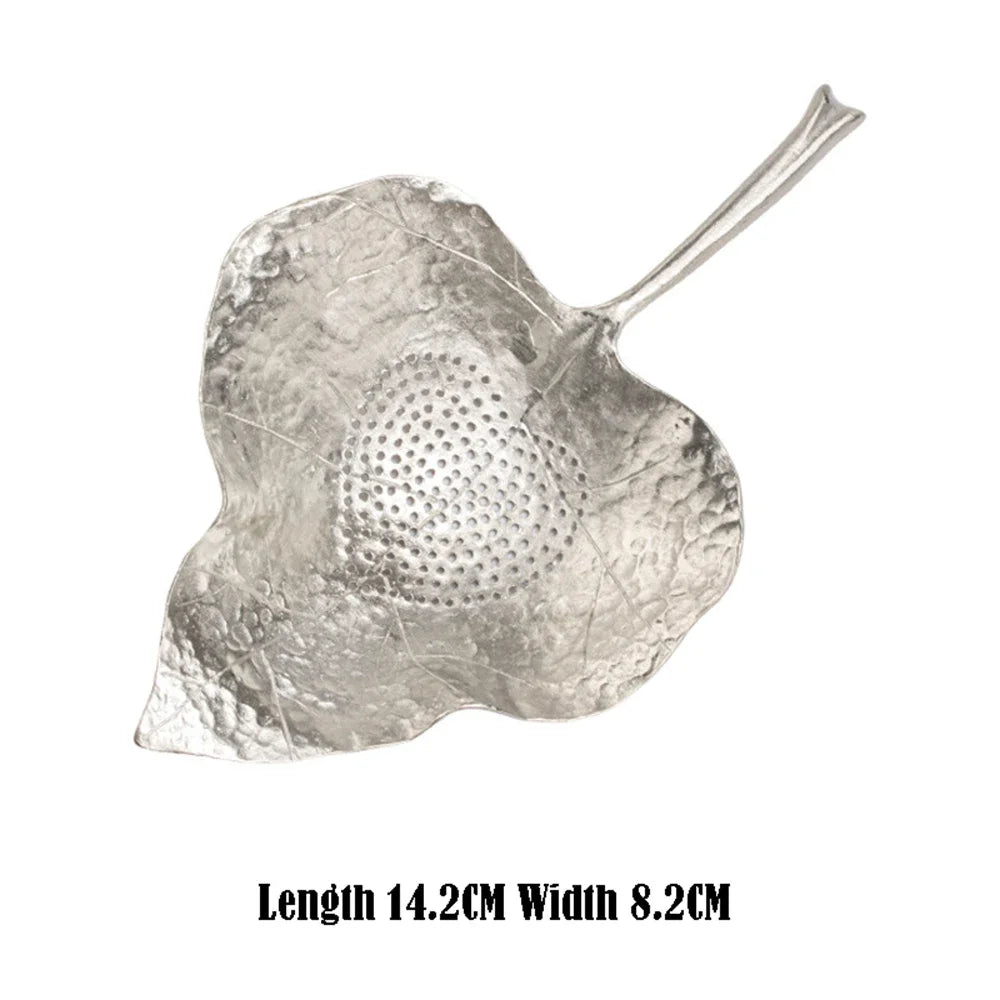 Silver Tea Leak Bodhi Leaves Pure Tin Material Creative Tea Filters Fair Cup Creative Leaves Tea Leak Teas Ceremony Accessories