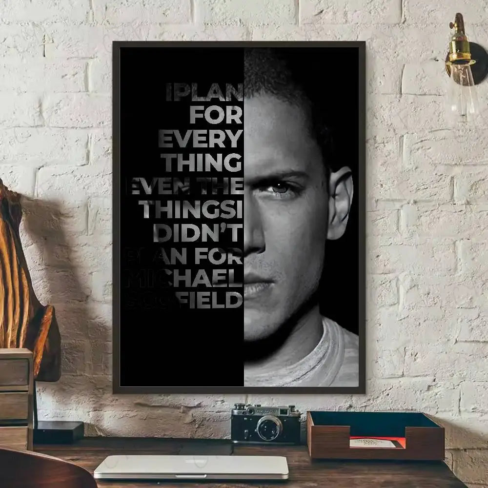 1PC TV P-Prison Break Poster Sticky Wall Art Printing Waterproof Home Living Bed Room Bar Aesthetic Decor
