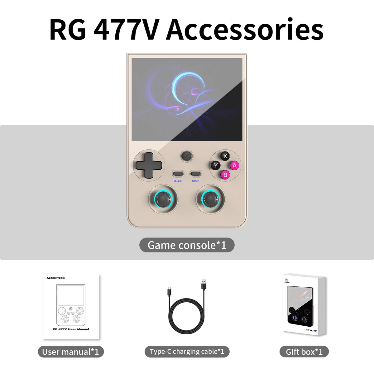 Anbernic RG477V Handheld Game Console 4.7" LTPS In-Cell Android 14 DSP Sound Effect Video Player Support AI RixelHK 1080p-DP Out