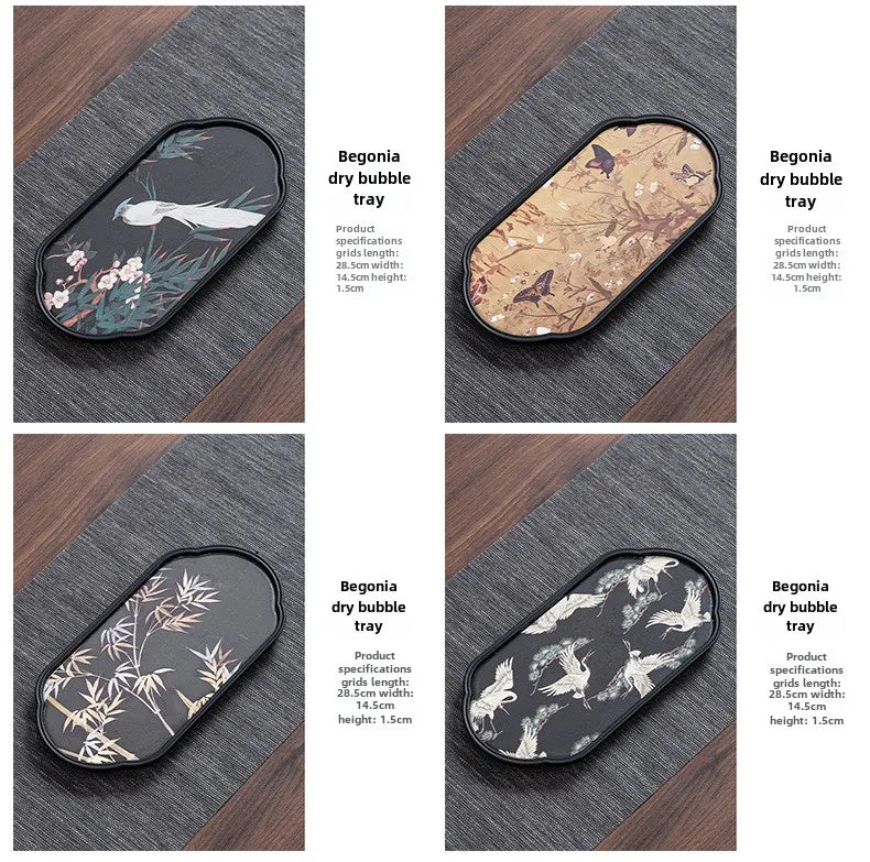 Tea Tray Dry Small Absorbent Tea Table Household 2024 New Pot Bearing Guochao Tea Ceremony Serving Tray